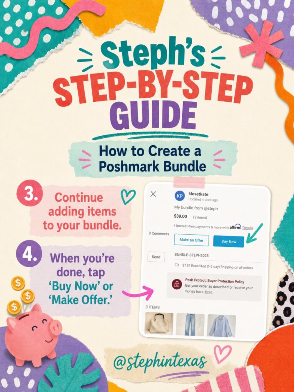 POSHMARK BUNDLES HOW-TO: Step-by-Step Visual Guide - Picture 4 of 4
